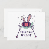 This is my Ski Skiing Rabbit with ski pos Briefkaart (Voorkant / Achterkant)