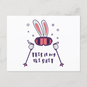 This is my Ski Skiing Rabbit with ski pos Briefkaart