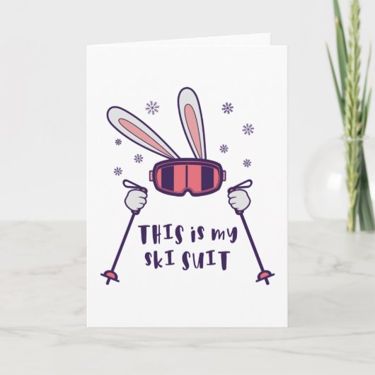 This is my Ski Skiing Rabbit with ski pos Kaart (Voorkant)