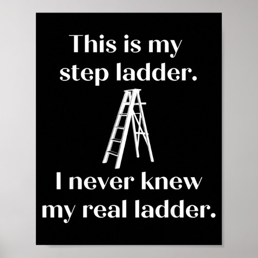 This Is My Step Ladder I Never Knew My Real Ladder Poster (Voorkant)