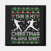This Is My Ugly Christmas Pajama Baseball Funny Wi Magneet (Voorkant)