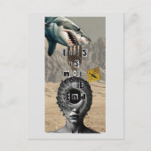 This is not the end Shark Surreal Mixed Collage Briefkaart (Voorkant)