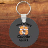 This Is Our Cuddle Shirt Cute Fox Couple  Sleutelhanger (Voorkant)