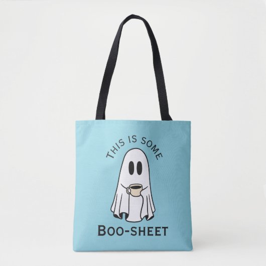 This is some boo-sheet ghost boo with coffee draagtas (Voorkant)