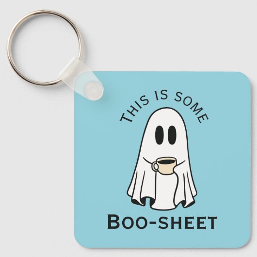 This is some boo-sheet ghost boo with coffee sleutelhanger (Voorkant)