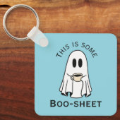 This is some boo-sheet ghost boo with coffee sleutelhanger (Voorkant)