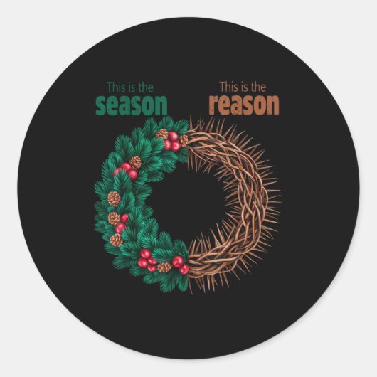 This Is The Season This Is The Reason Christian Ch Ronde Sticker (Voorkant)