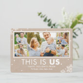 This Is Us Vakantiefotokaart Kraft Feestdagenkaart (Staand voorkant)