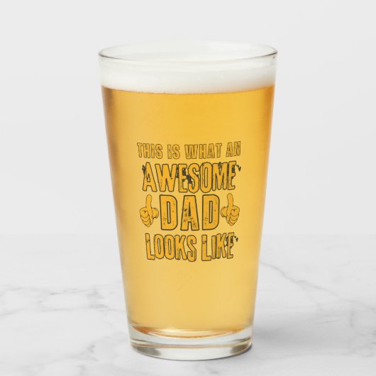 This is What an Awesome Dad Looks Like Glas (Voorkant gevuld)