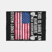 This Is What An Awesome New American Citizen Looks Fleece Deken (Voorkant (Horizontaal))