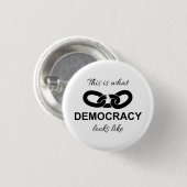 This is What Democracy Looks Like Ronde Button 3,2 Cm (Voorkant /achterkant)