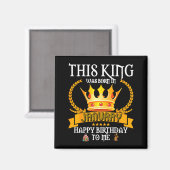 This King Was Born In January Funny Jan Birthday D Magneet (Voorkant / Achterkant)