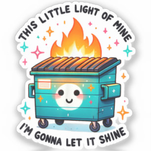 This Little Light Of Mine - Vuilcontainerbrand Sticker