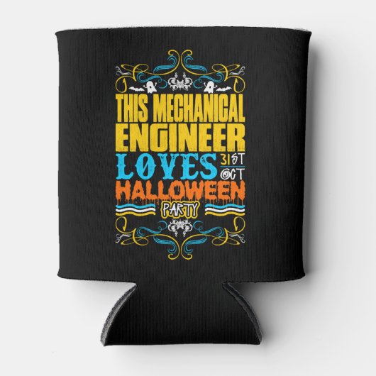 This Mechanical Engineer Loves 31st Oct Halloween Blikjeskoeler (Voorkant)