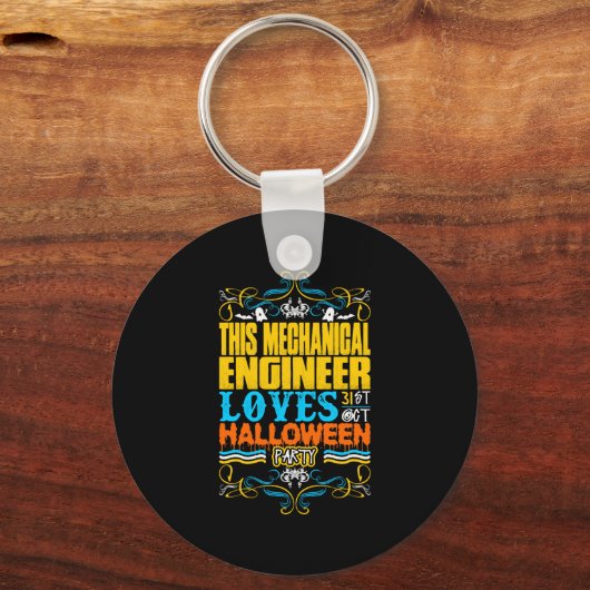 This Mechanical Engineer Loves 31st Oct Halloween Sleutelhanger (Voorkant)