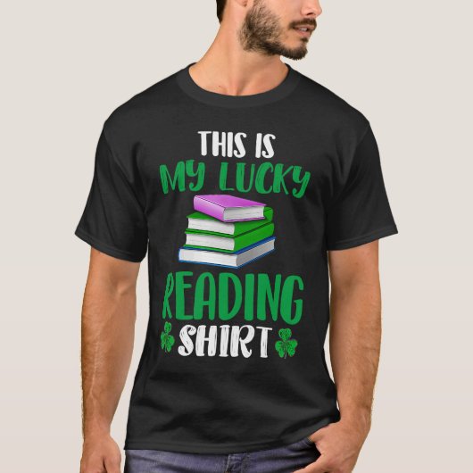 This My Lucky Reading  Cool  Reading Outfit Style T-shirt (Voorkant)