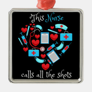 This Nurse Calls All Metalen Ornament