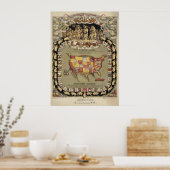 "This Porcineograph" (Forbes) 1876 BigMapBlog.com Poster (Keuken)