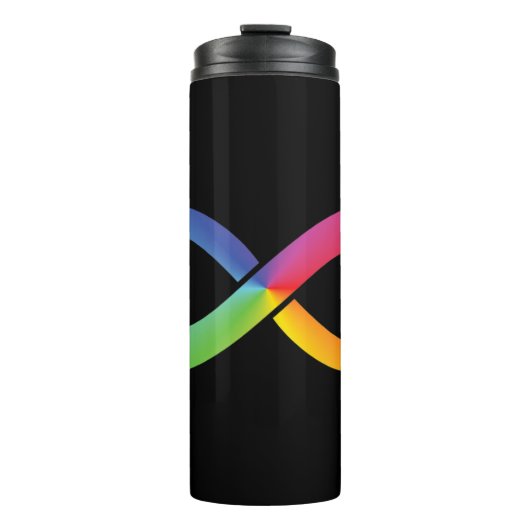 This rainbow infinity design can symbolize so many thermosbeker (Voorkant)