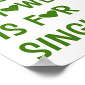 This Shower Is for Singing Funny Frog Wall Poster  (Coin)