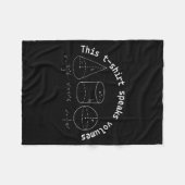 This Speaks Volumes Funny Maths Science Geeky Pun  Fleece Deken (Voorkant (Horizontaal))
