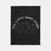 This Speaks Volumes Funny Maths Science Geeky Pun  Fleece Deken (Voorkant)