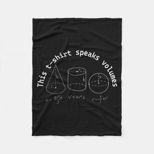 This Speaks Volumes Funny Maths Science Geeky Pun  Fleece Deken (Voorkant)