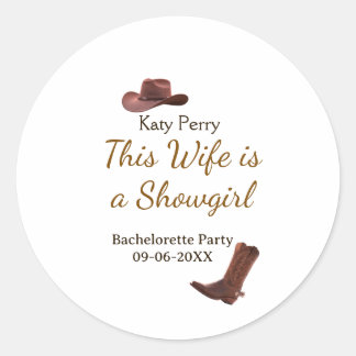 This Wife is a showgirl bachelorette party name da Ronde Sticker