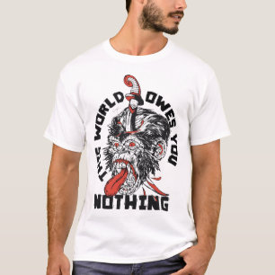 this world owes you, gorille tattoo old school t-shirt