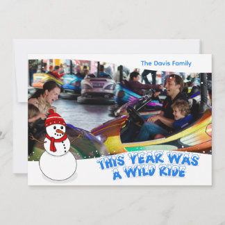 This Year Was a Wild Ride Christmas Photo Card Feestdagenkaart