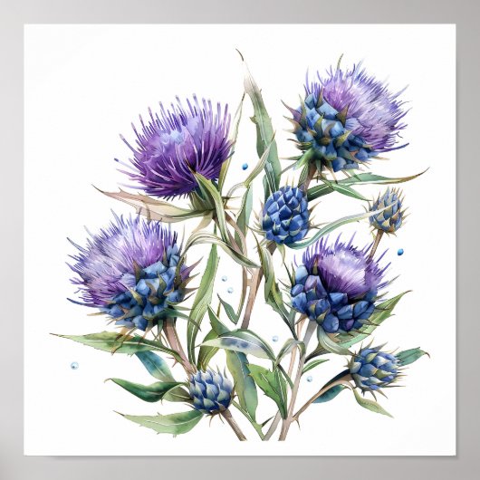 Thistart Print, Poster Fleur sauvage (Devant)