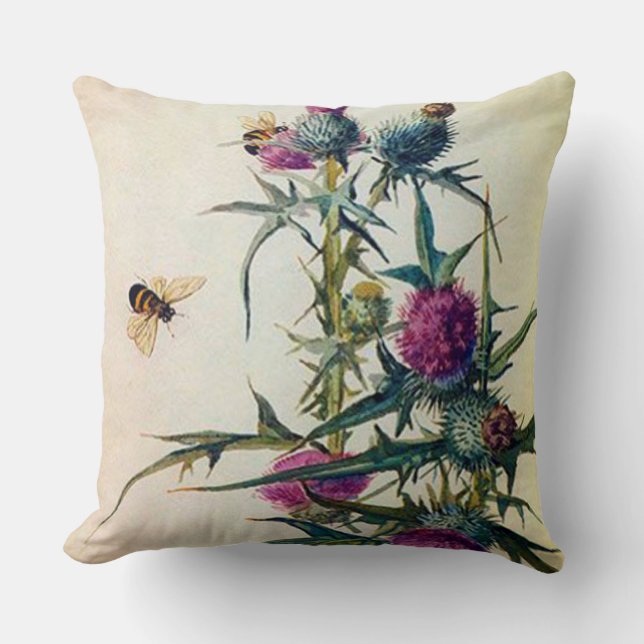 Thistle Bee Pillow Kussen (Voorkant)