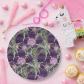 Thistle bloemen papieren bordje (Feest)