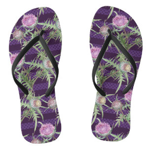 Thistle bloemen teenslippers