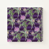 Thistle bloemen violet notitieboek (Achterkant)