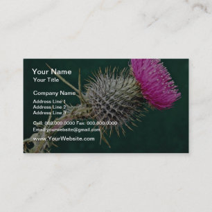 Thistle bloemen visitekaartje