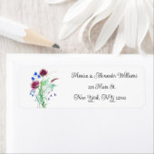 Thistle Botanical Waterverf Return Address Etiket (Insitu)