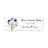 Thistle Botanical Waterverf Return Address Label (Voorkant)