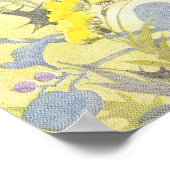 Thistle en Bee op Goldenrod Poster (Hoek)