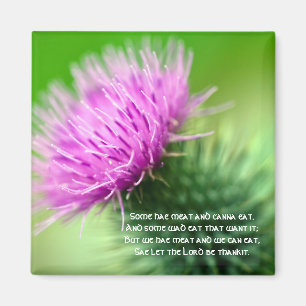 Thistle en Selkirk Grace Magnet Magneet