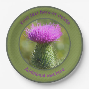 Thistle Flower Gepersonaliseerde Partij Papieren Bordje