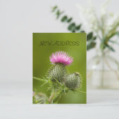 Thistle Flower Nieuw Adres Kaart (Staand voorkant)
