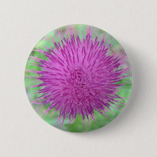 Thistle Flower Ronde Button 5,7 Cm