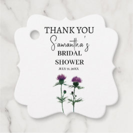 Thistle Purple Flowers Scottish Boho Vrijgezellenf Bedankjes Labels