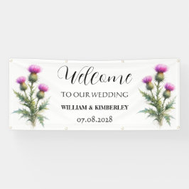 Thistle Scotland Flowers Rustic Elegant Wedding Spandoek