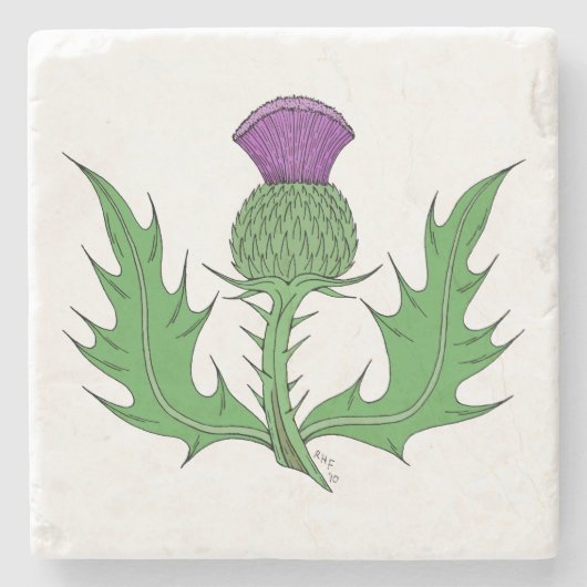 Thistle Stenen Onderzetter (Voorkant)