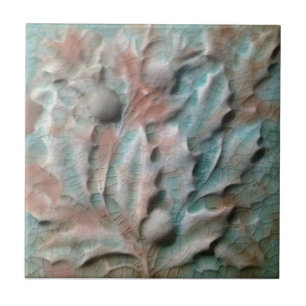 Thistle Theme American Encaustic Faux Relief Repro Tegeltje