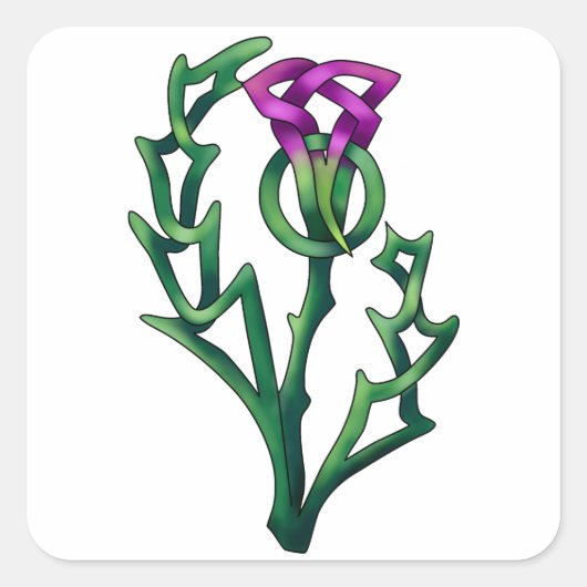 Thistle Vierkante Sticker (Voorkant)