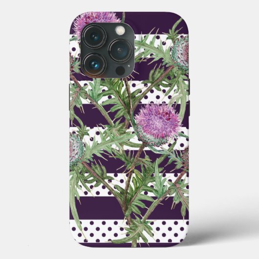 Thistle violette bloemen Case-Mate iPhone case (Achterkant)