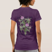 Thistle violette bloemen t-shirt (Achterkant)